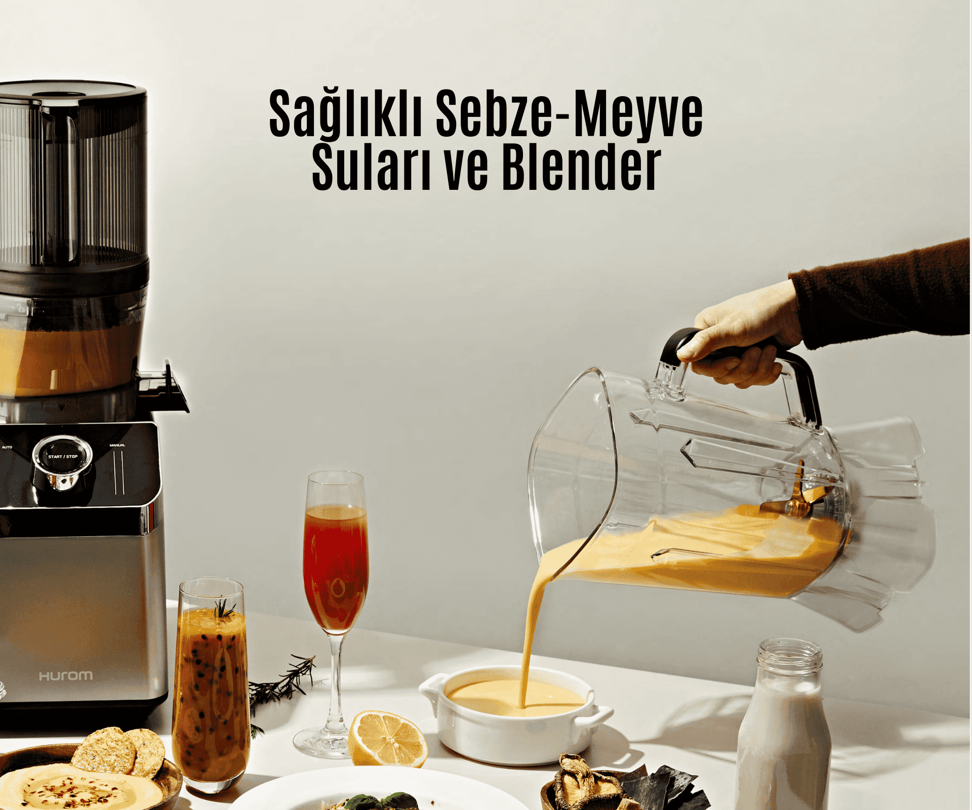 Hurom M100 Modeli Katı Meyve Sıkacağı ve Blender Tanıtım 3