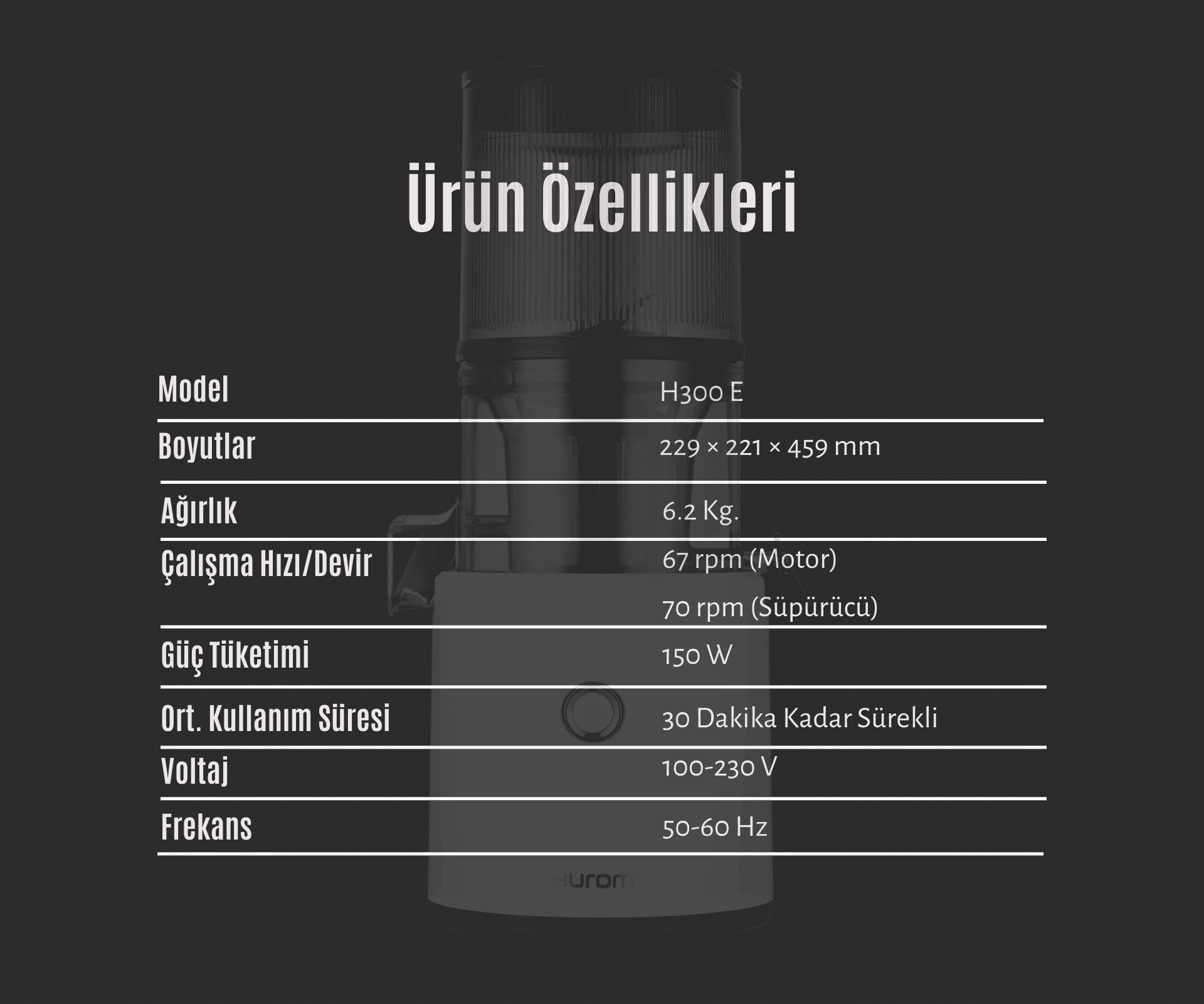 hurom turkiye h300e urun aciklamasi 11