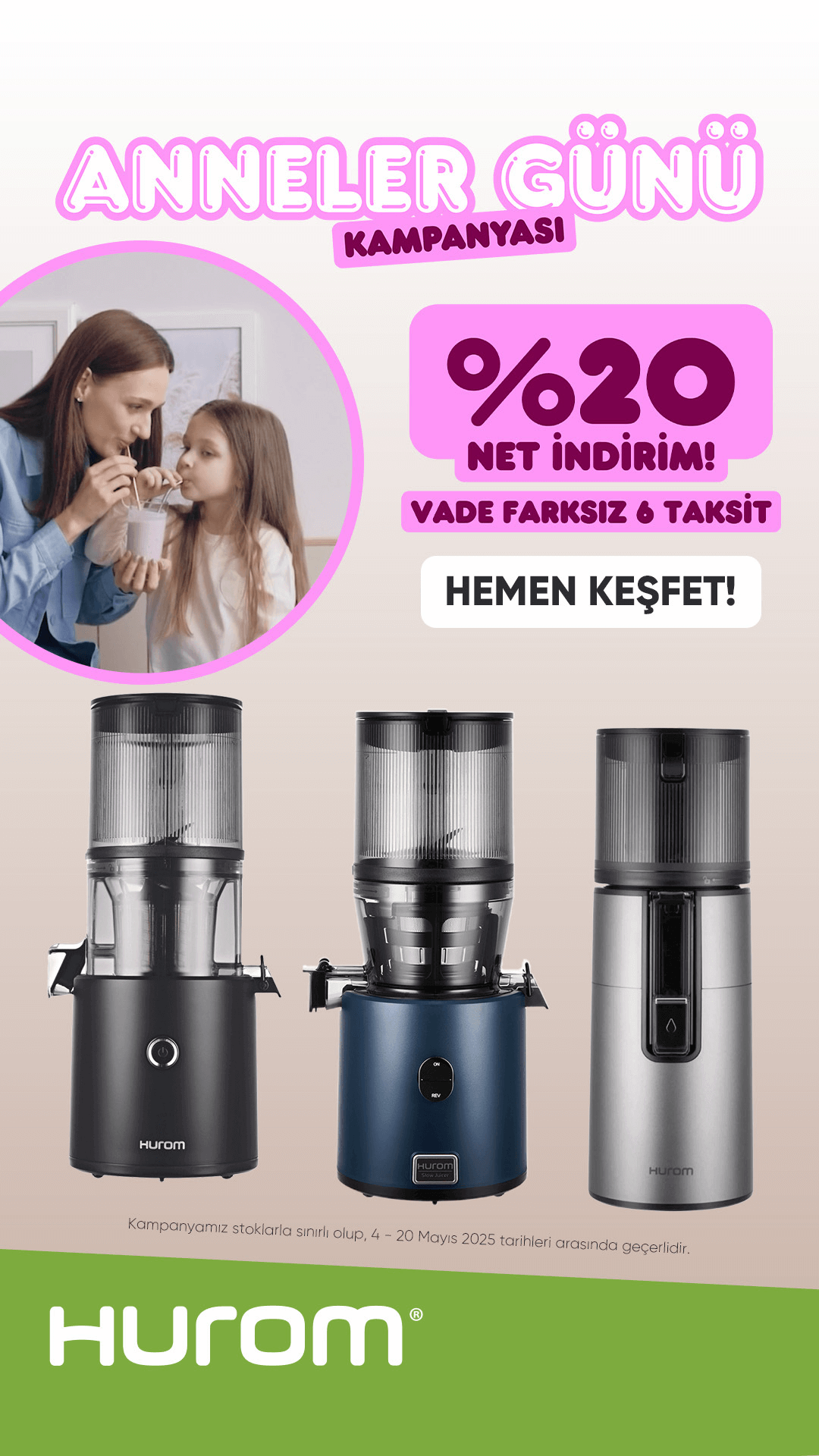 Hurom Kampanya Slide Mobile Anneler Günü